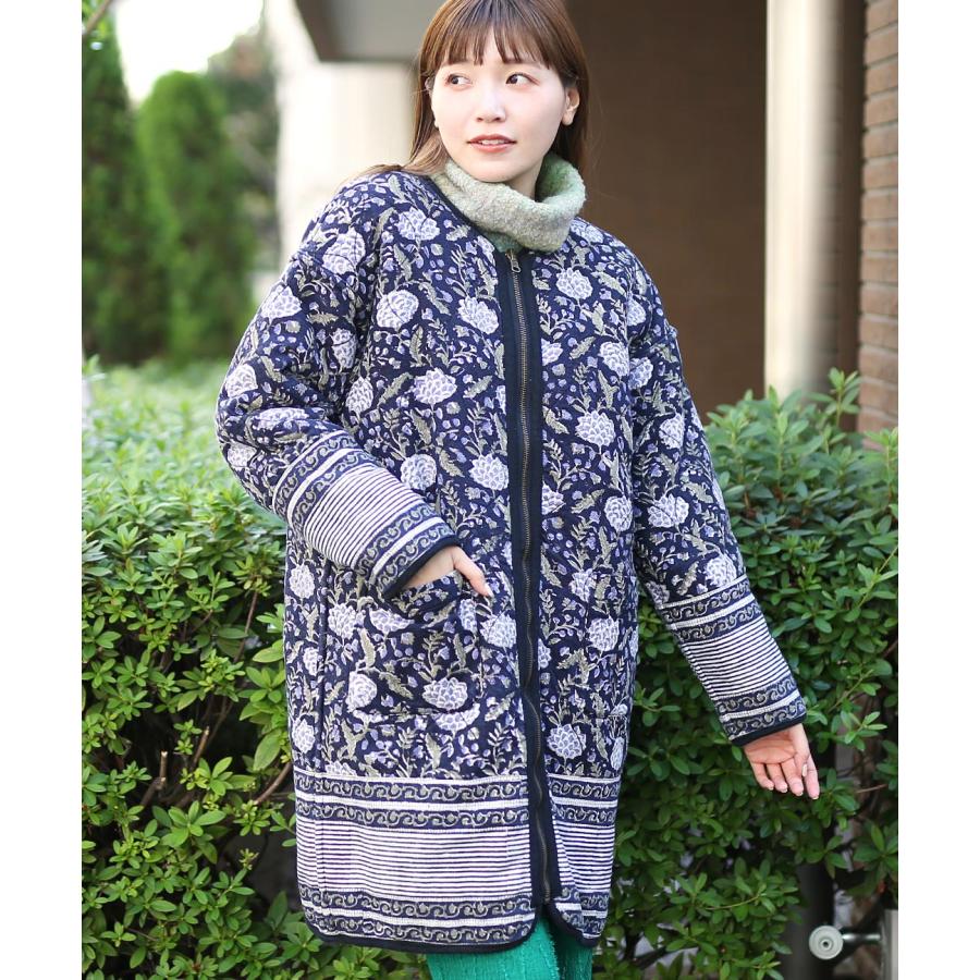 チチカカ（TITICACA） Shanti Shanti ブロックプリント×ボアコート 