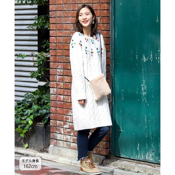 ニットワンピース ワンピース レディース 秋 冬 長袖 膝丈 Iライン チクチクしない 求心 かわいい ゆったり ポップコーンニットワンピース Iwccc199 チチカカ Paypayモール店 通販 Paypayモール