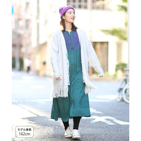 カーディガン レディース 秋 冬 ロングカーディガン トップス ニット 羽織もの ガウン フリンジ 長袖 厚手 ゆったり 裾フリンジニットカーディガン Iwjbd247 チチカカ Paypayモール店 通販 Paypayモール