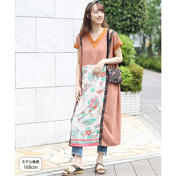 ロングワンピース レディース 春 夏 ワンピース 薄手 半袖 Vネック カフタンワンピース 膝下丈 オリジナルプリント 柄 オアハカ ワンピース Jscbd195 チチカカ Paypayモール店 通販 Paypayモール