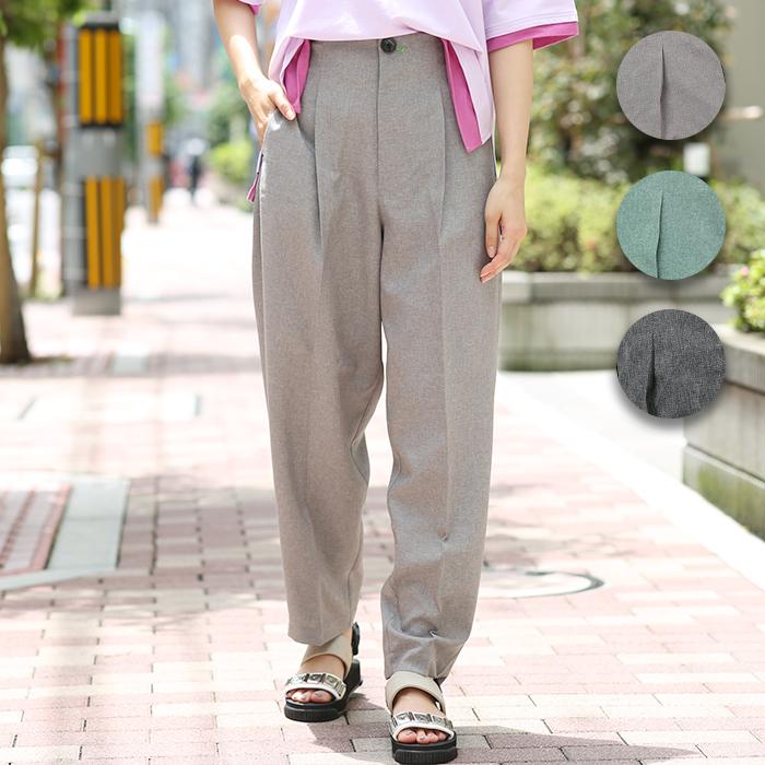 テーパードパンツ レディース 春 夏 ボトムス 薄手 タック ステッチ スラックス きれいめ カジュアル 無地 シンプル タックスラウチフィットパンツ Jscbd302 チチカカ Paypayモール店 通販 Paypayモール