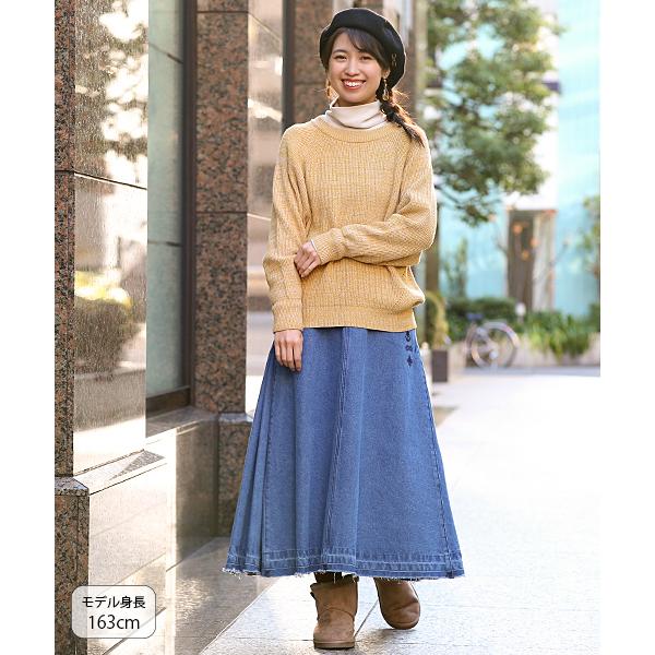 ニットプルオーバー トップス セーター レディース 秋 冬 長袖 リブ クルーネック 体型カバー もちもち ミックスカラーアイレットニットプルオーバー Jwjbc138 チチカカ Paypayモール店 通販 Paypayモール