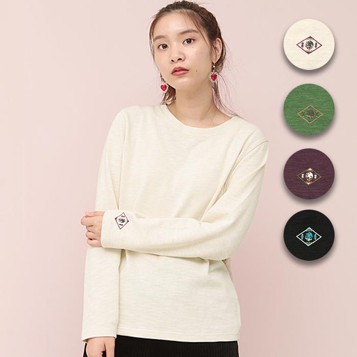 ロングtシャツ ティーシャツ トップス カットソー プルオーバー レディース 秋 冬 長袖 無地 綿100 アメカジプリント インナーロングtシャツ Jwsba034 チチカカ Paypayモール店 通販 Paypayモール