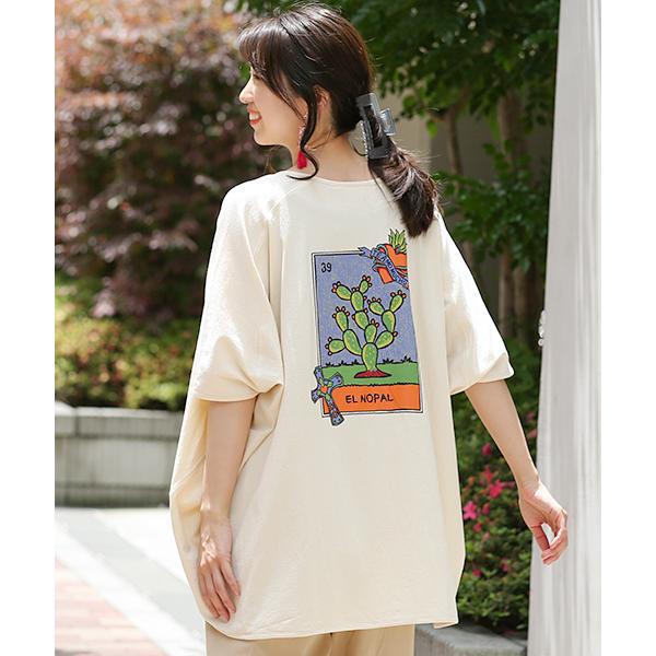 チチカカカットソー♥.｡.:*♡ チチカカ（TITICACA） Orale! モチーフパッチロングTシャツ ／ ロングT