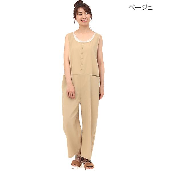 チチカカ サロペットパンツ オールインワン レディース 春 夏 麻