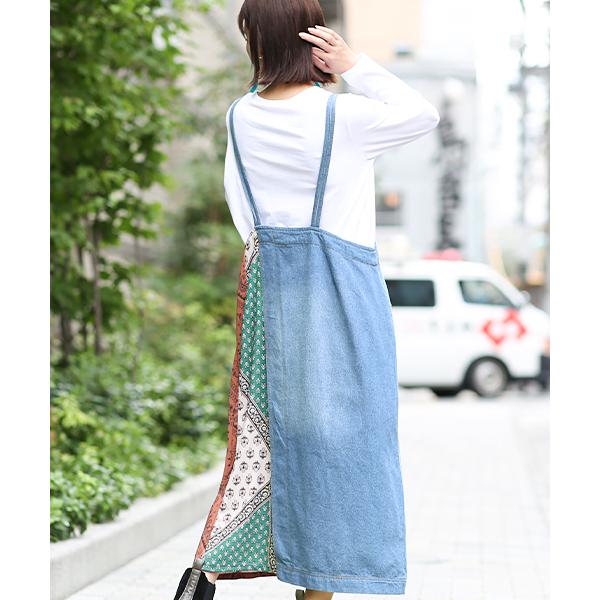 チチカカ（TITICACA） サロペットスカート ロングワンピース デニム 