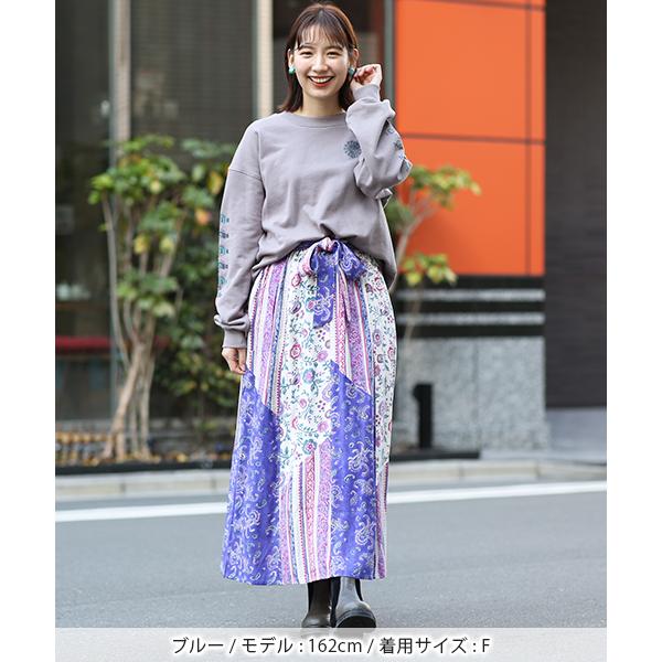 チチカカ ロングスカート ボトムス レディース 秋 冬 フレア 花