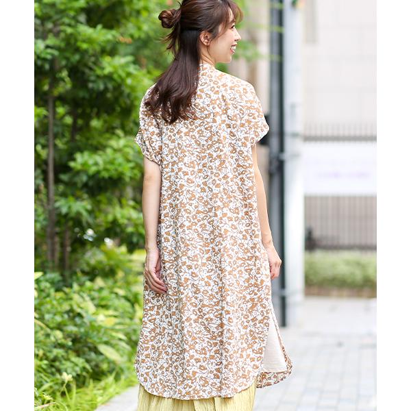 専用　花柄シャツワンピース 半袖 クリーム色 楽天市場】【OUTLET SALE】ワンピース《3way花柄シフォン
