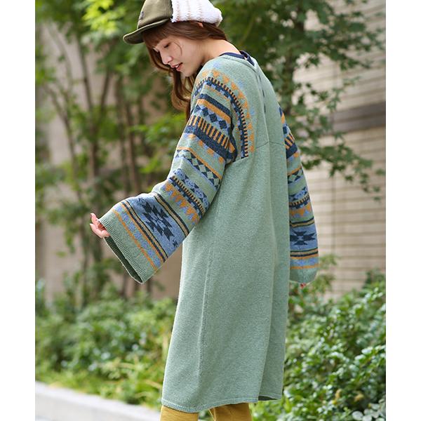 チチカカ（TITICACA） ニットワンピース レディース 秋 冬 長袖 V