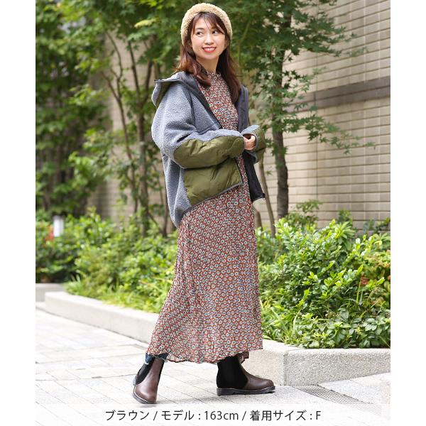 ロングワンピース レディース 秋 冬 長袖 柄 レトロ シアー素材 透ける リンクル素材 シワ加工 リボン 絞り リンクルシアーワンピース Kwjbc178 チチカカ Paypayモール店 通販 Paypayモール