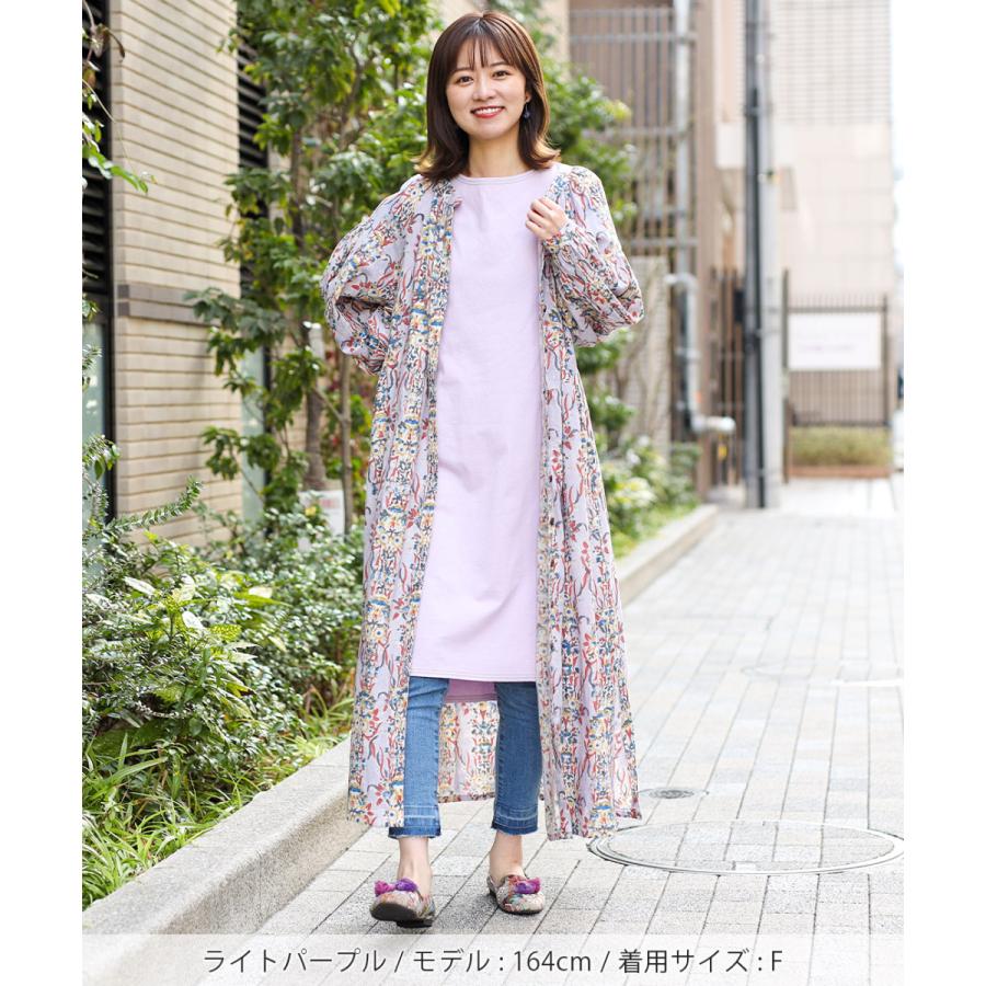 チチカカ Tシャツワンピース レディース 春 夏 半袖 ステッチ 刺繍 