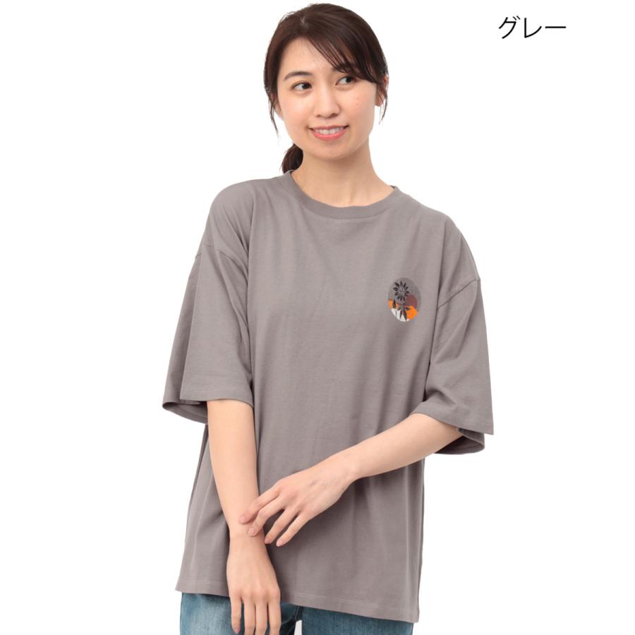 Tシャツ  ビッグTシャツ ティーシャツ トップス レディース 春 夏 半袖 半端袖 シンプル クルーネック 綿100％ コットン HANGAペイントTシャツ lsjbc149｜titicaca-y｜12