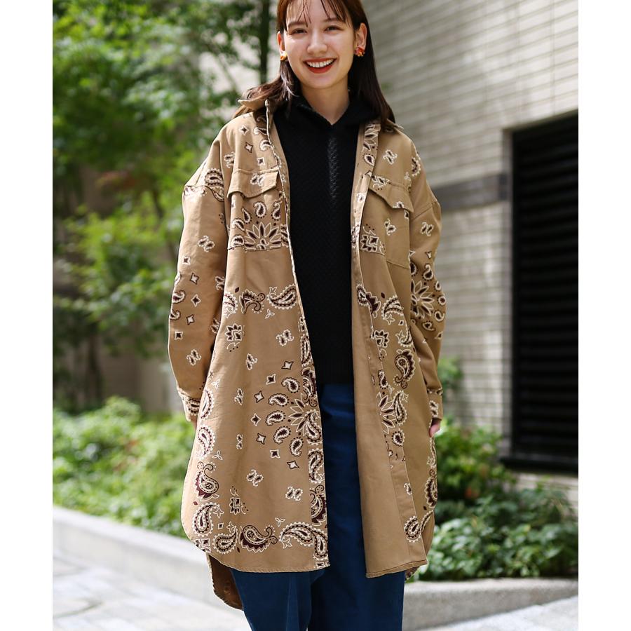 WEB.六本木ヒルズ、麻布台ヒルズ店限定　ペイズリー柄 半袖シャツワンピース THREE FIFTY STANDARD ペイズリー柄のシャツワンピース