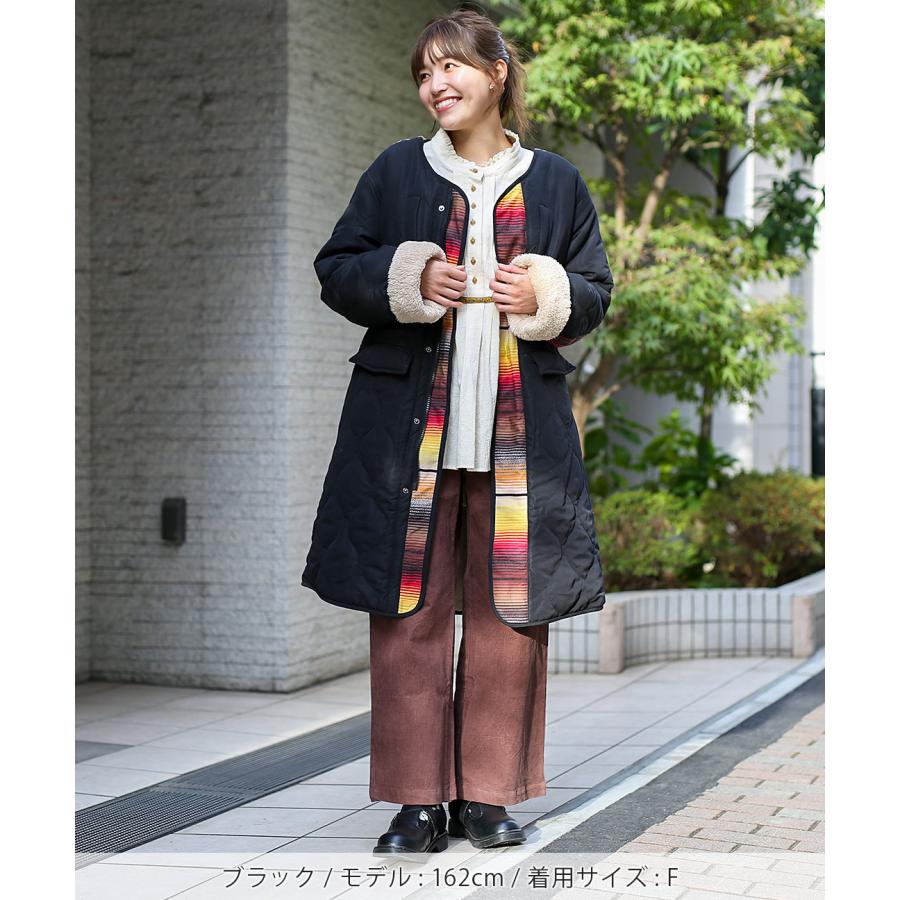 チチカカ（TITICACA） キルティングコート 裏ボア 男女兼用 ロング