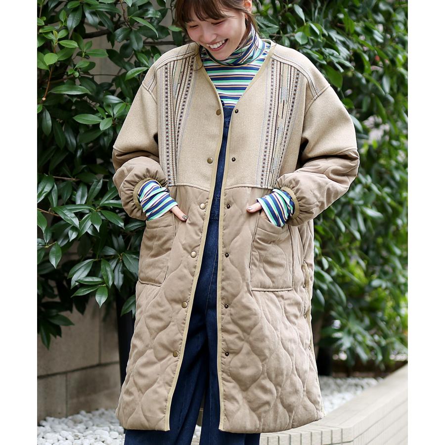 チチカカ（TITICACA） キルティングコート ロングコート 刺繍 中綿