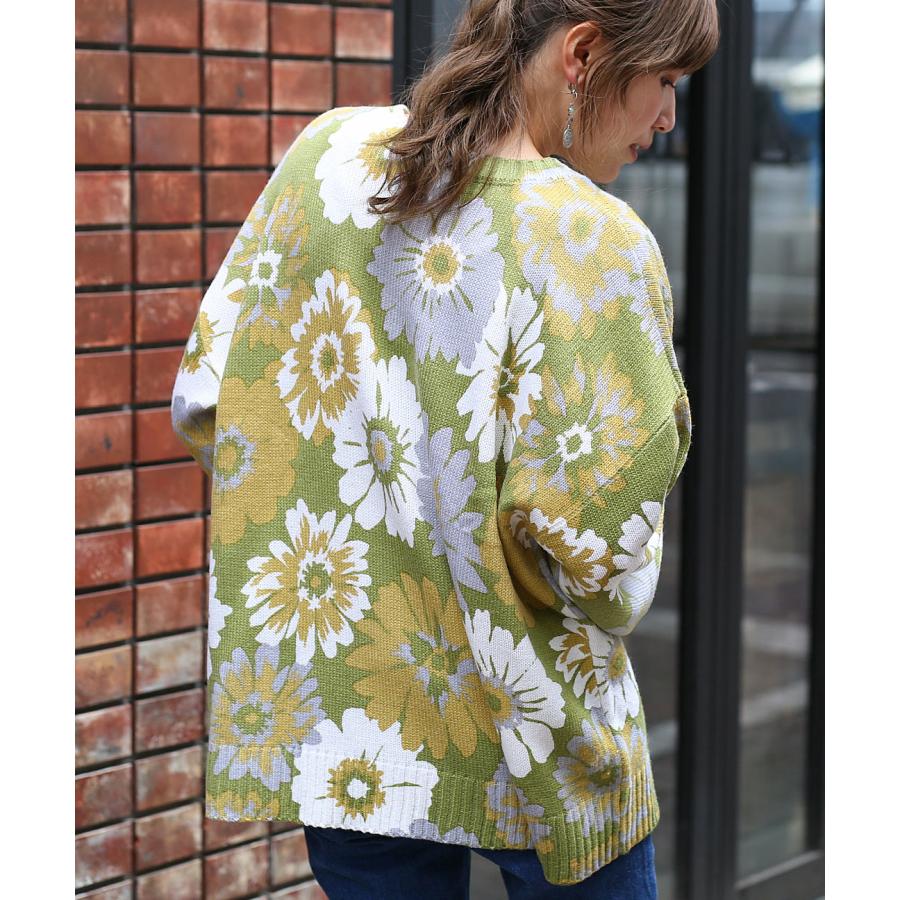 チチカカ（TITICACA） ニットプルオーバー 花柄 ゆったり 総柄