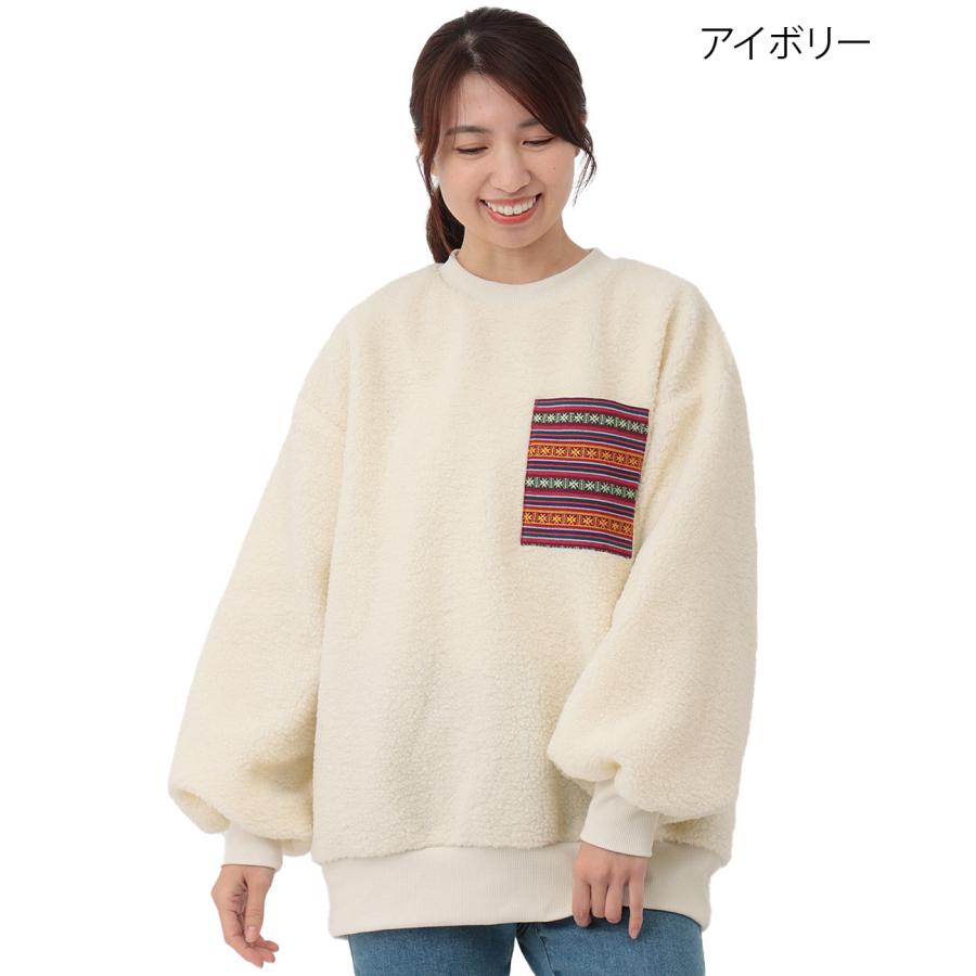 チチカカ（TITICACA） ボアプルオーバー 胸ポケット ジャカード