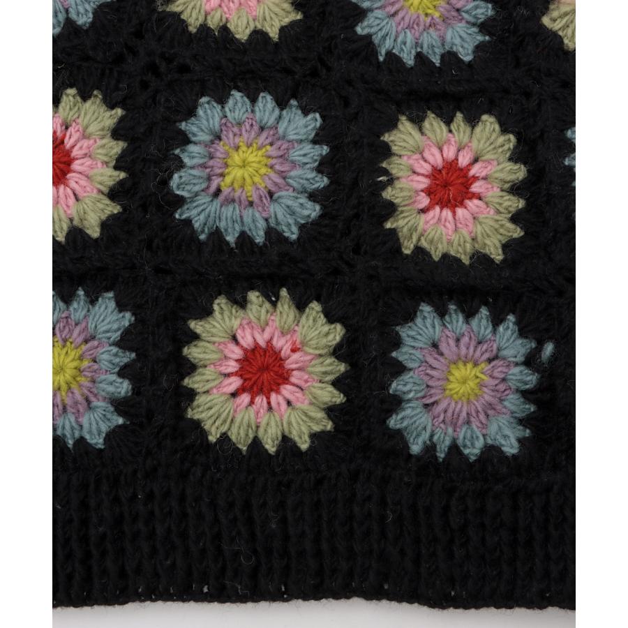【新品】  PATOU / パトゥ | 2021AW | Handmade Crochet Sleeveles フラワー モチーフ ハンドメイド ニット クロシェ ベスト | S | パープル / レッド | レディース 新品】 PATOU / パトゥ | 2021AW | Handmade Crochet Sleeveles