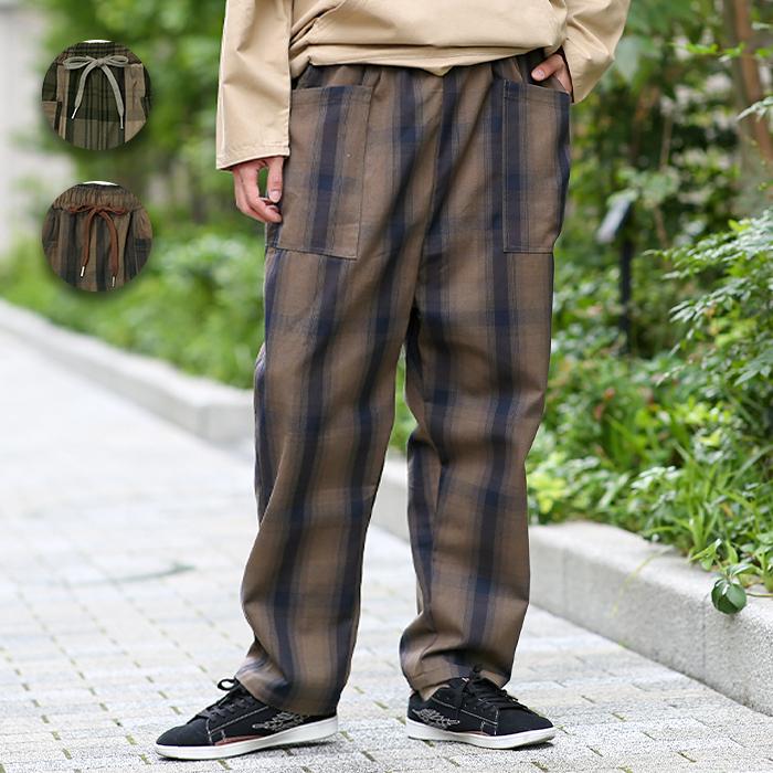 ガーデニングパンツ ワークパンツ チェックパンツ 長ズボン ボトムス メンズ 秋 冬 チェック柄 ウエストゴム ポケット M L ガーデニングパンツ Mkwjcb610 チチカカ Paypayモール店 通販 Paypayモール