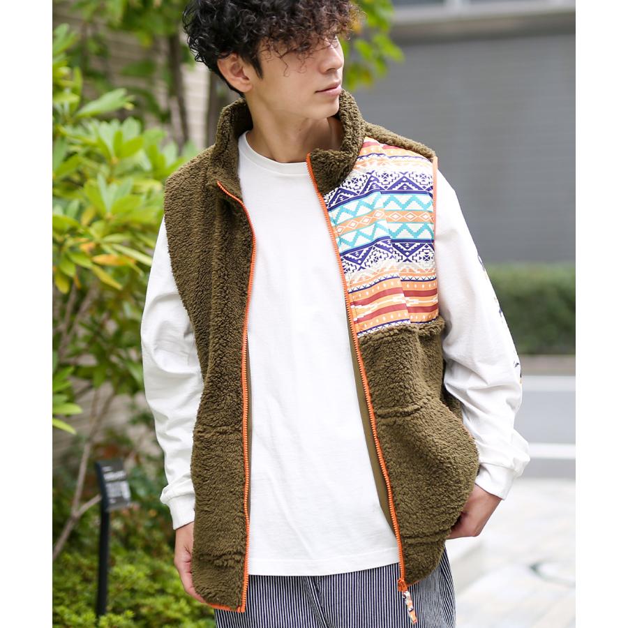 チチカカ（TITICACA） ボアベスト 幾何学柄 M L カジュアル アウトドア