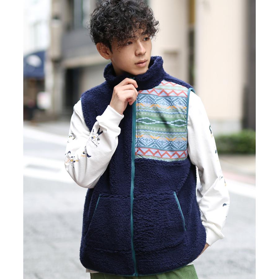 チチカカ（TITICACA） ボアベスト 幾何学柄 M L カジュアル アウトドア