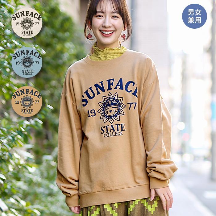 チチカカ（TITICACA） サンフェイスロゴプリントプルオーバー ／ 裏毛