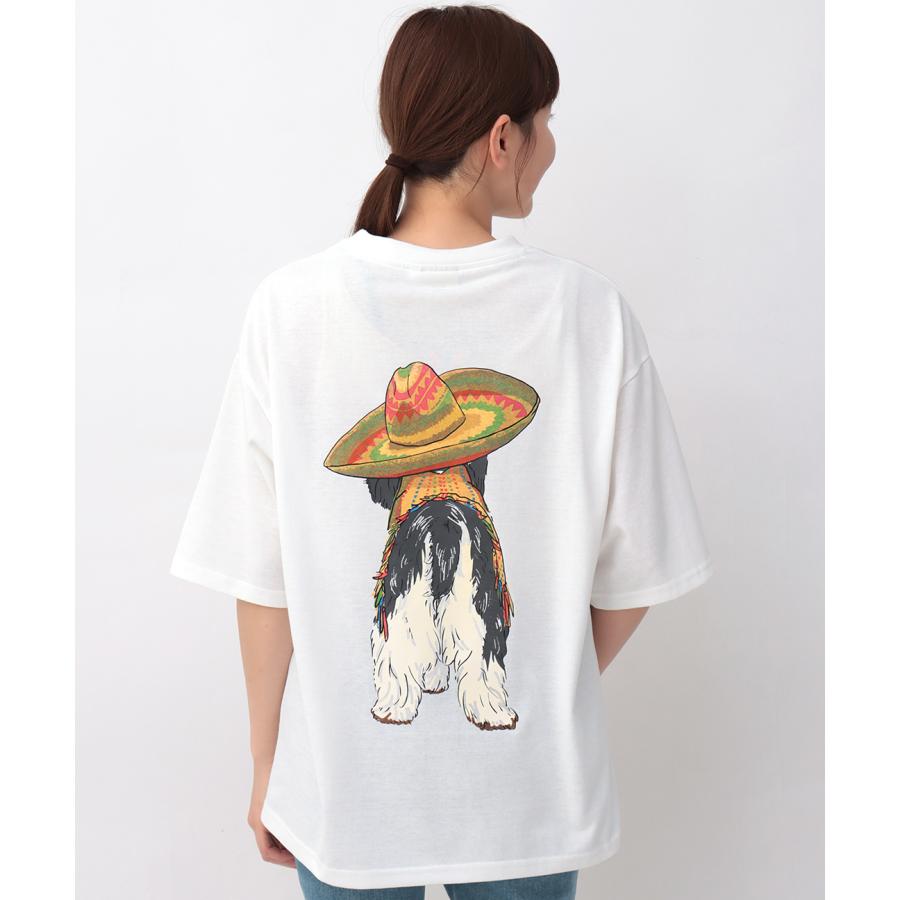 天竺ドッグプリントTシャツ ／ カットソー 半袖 M/L アニマル 動物 ユニセックス トップス オーバーサイズ ゆったり コッカースパニエル 犬 ソンブレロ｜titicaca-y｜11