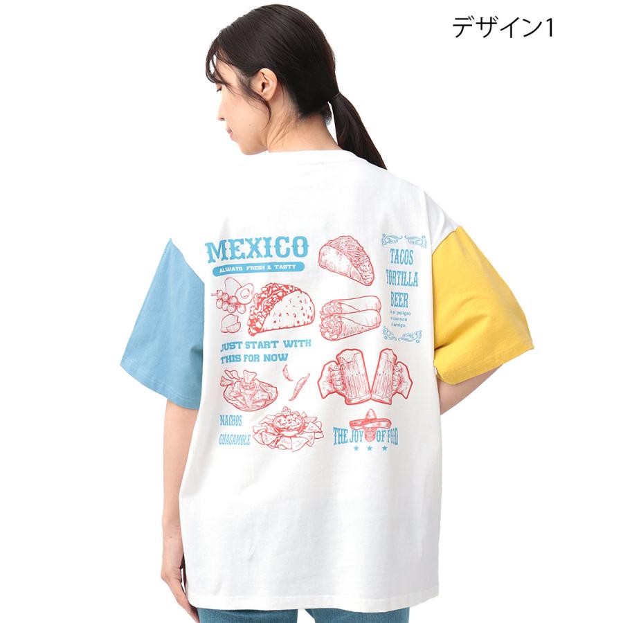 USAコットンメキシコフードプリントTシャツ ／ カットソー 男女兼用 半袖 メキシコ料理 メキシカン タコス ブリトー ユニセックス トップス オーバーサイズ｜titicaca-y｜13