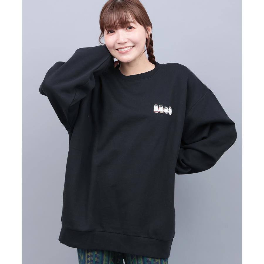 チチカカ（TITICACA） おばけネコ裏起毛プルオーバー ／ トレーナー 裏