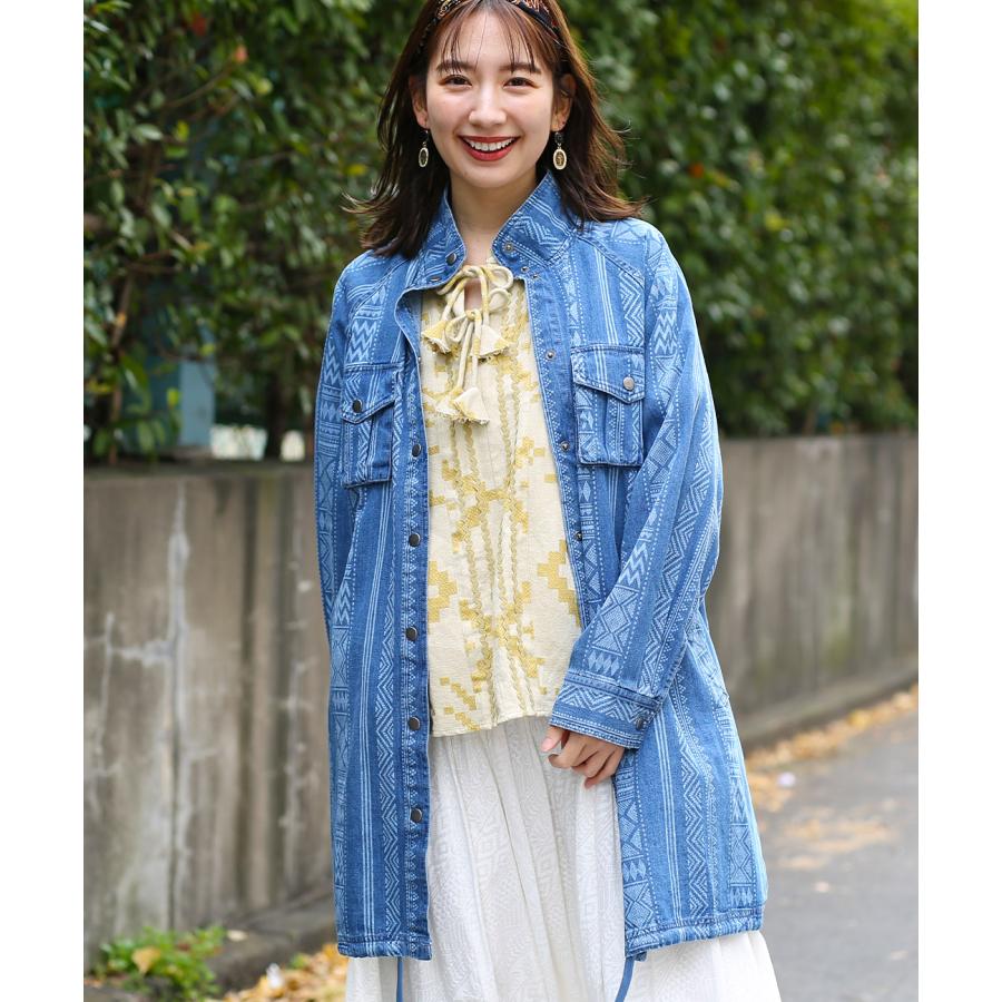 チチカカ（TITICACA） ネイティブラグ抜染デニムジャケット ／ ライト