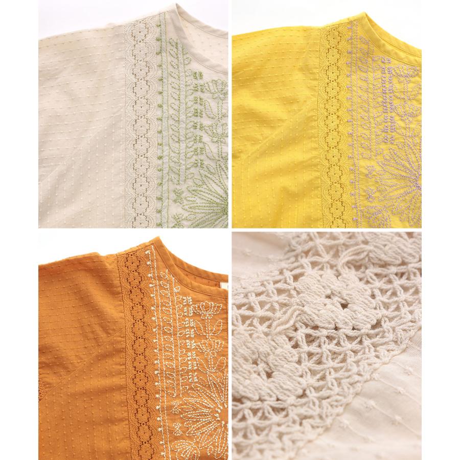 チチカカ エコフレンドリーコットン×ラクノウ刺繍ワンピース