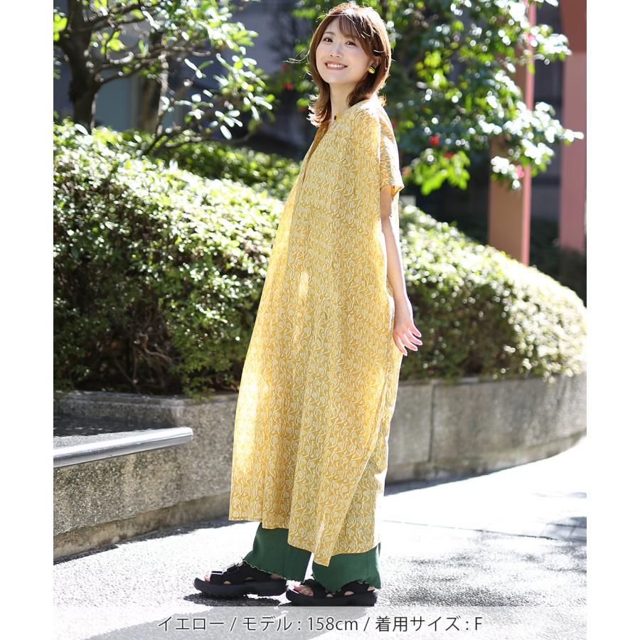 sankaku インド ブロックプリント 七分袖 羽織 ガウン ワンピース sankaku インド ブロックプリント 七分袖 羽織 ガウン ワンピース