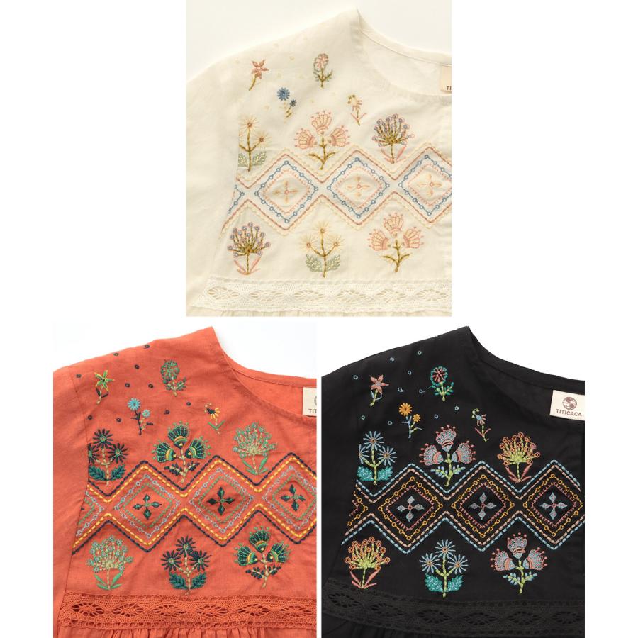 チチカカ インディアンフラワー刺繍ブラウス ／ トップス