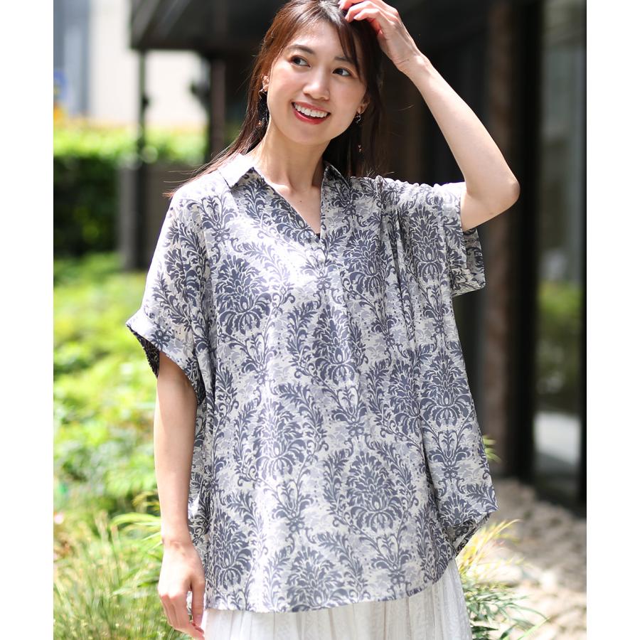 チチカカ（TITICACA） ダマスクボタニカルプリントプルオーバー