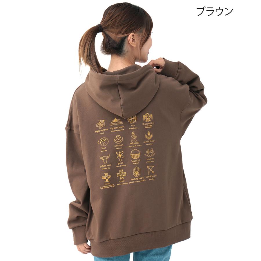 チチカカ（TITICACA） バックプリント裏毛プルパーカー ／ フーディー