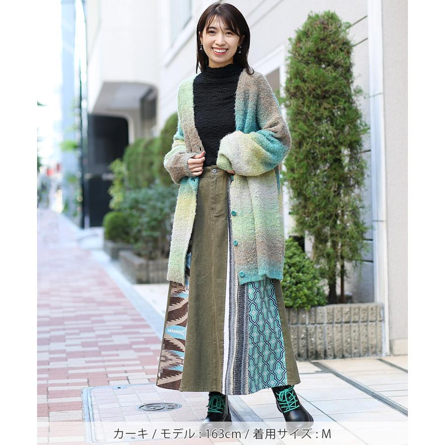 現行✨️ヴィヴィアンタム マルチジャガードパッチワーク ミディスカート 中国柄 現行✨️ヴィヴィアンタム マルチジャガードパッチワーク ミディ