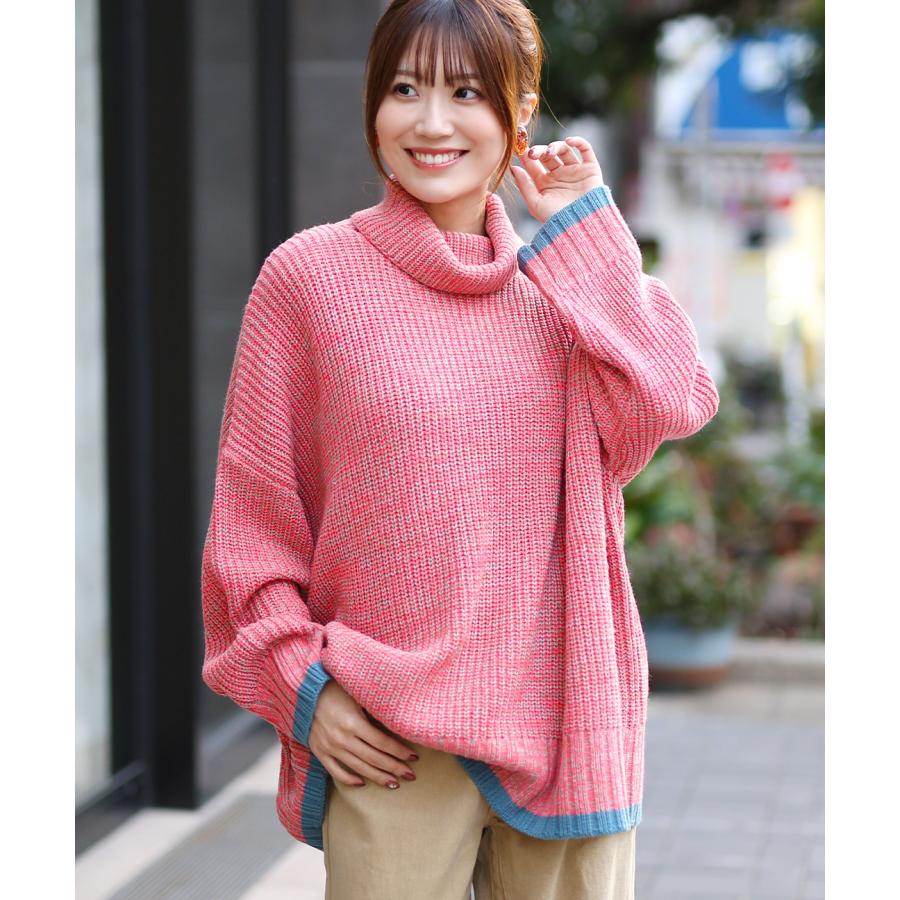チチカカ ウォッシャブルカラーミックスニットプルオーバー