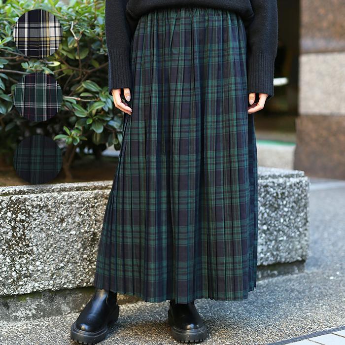 ち*か様 チェック柄 プリーツスカート ロングスカート チチカカ（TITICACA） チェックプリーツスカート ／ ロングスカート