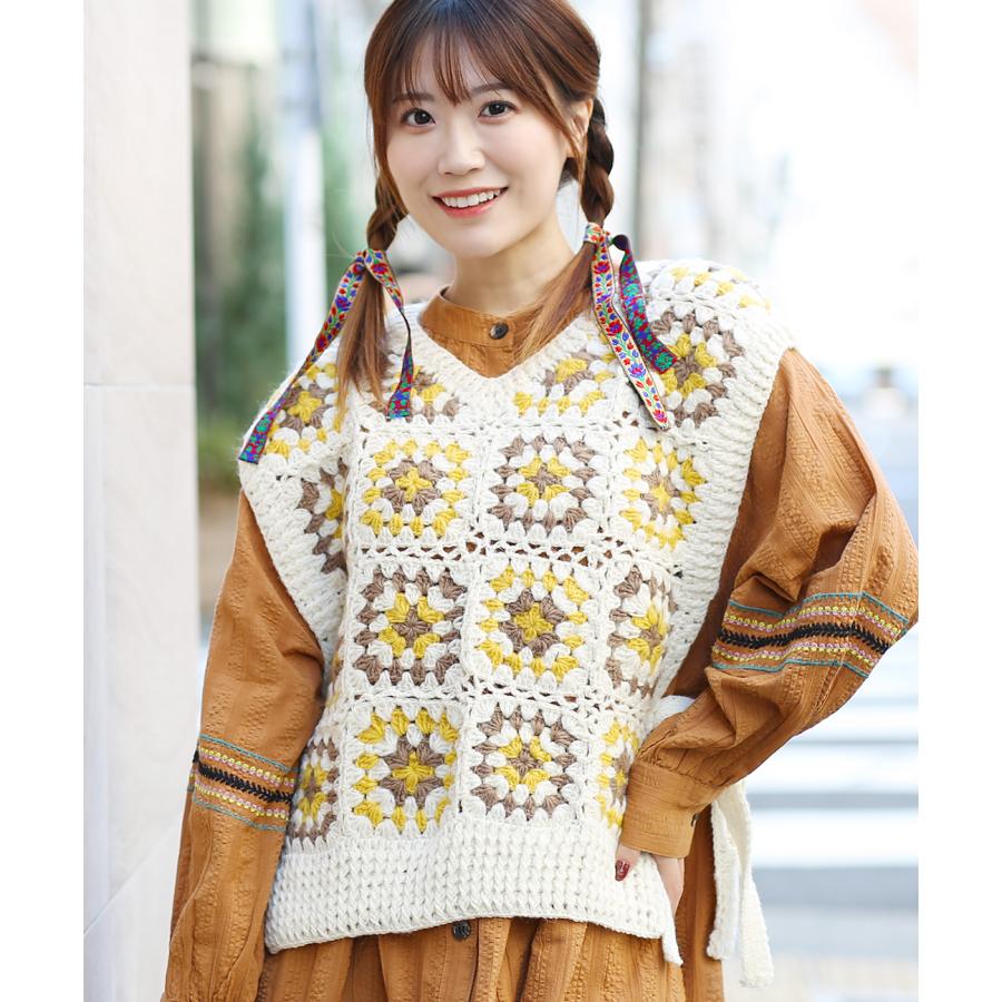 チチカカ（TITICACA） ハンドクロシェベスト ／ ベスト レディース 秋