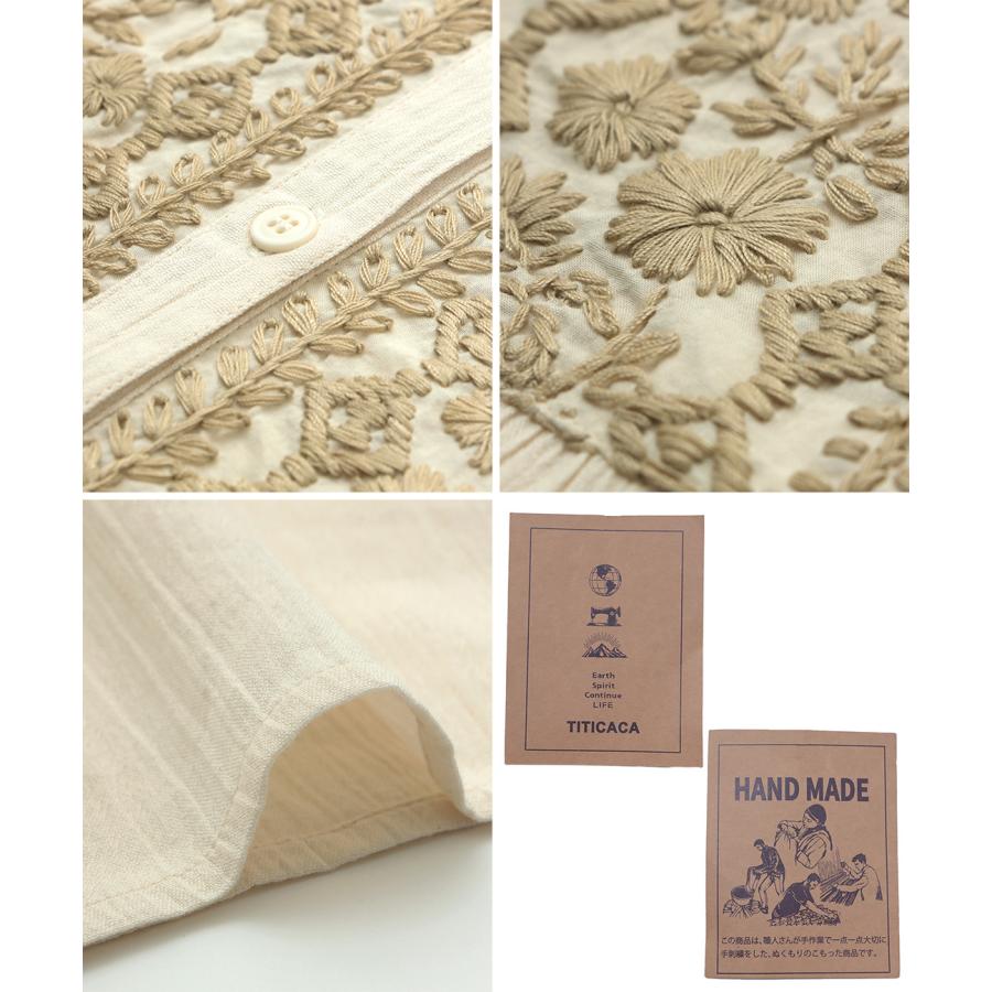 チチカカ Rico フロールハンド刺繍楊柳ワンピース ／ ロング