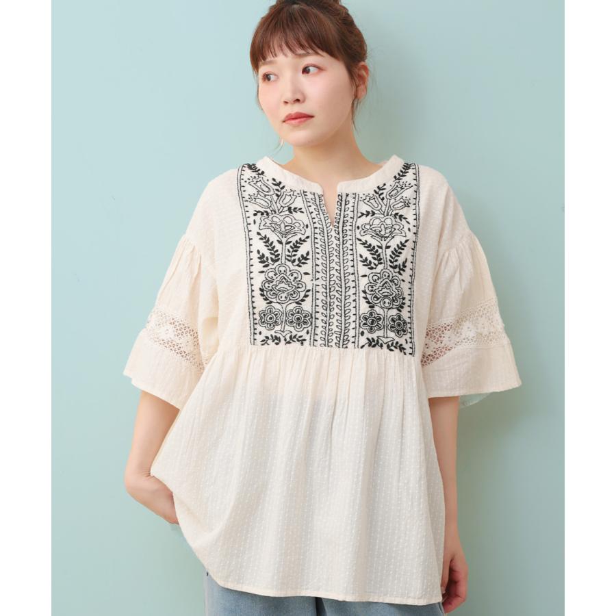チチカカ Rico ラクナウ刺繍チュニックプルオーバー