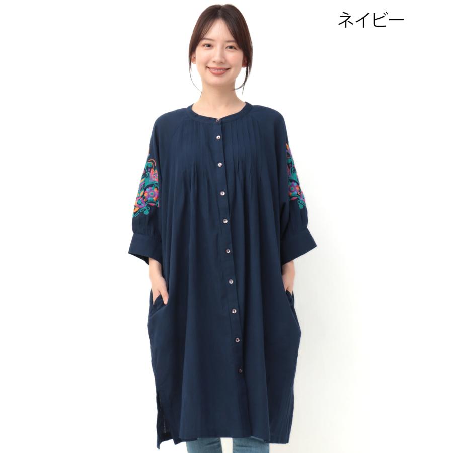 美品✨トリーバーチ　シャツワンピース　レース　刺繍 AMBIDEX Store △recycle OX 数字刺繍 シャツワンピース(F コン