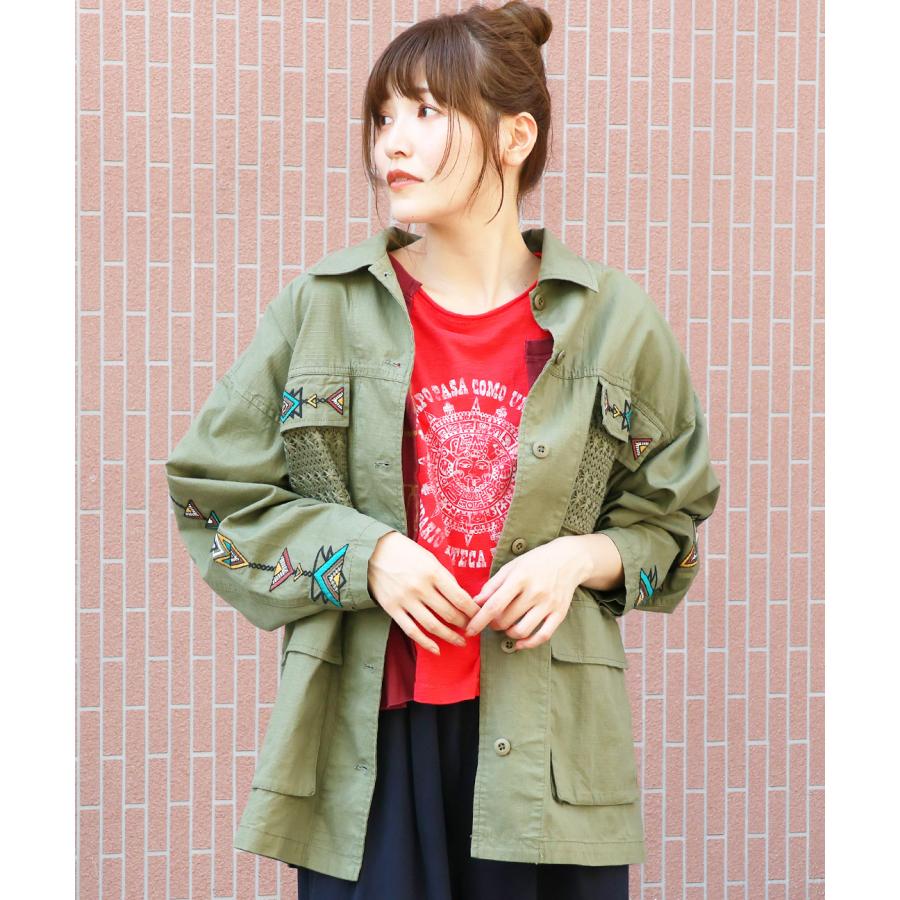 チチカカ スリーブアロー刺繍シャツジャケット / ライト チチカカ スリーブアロー刺繍シャツジャケット / ライト