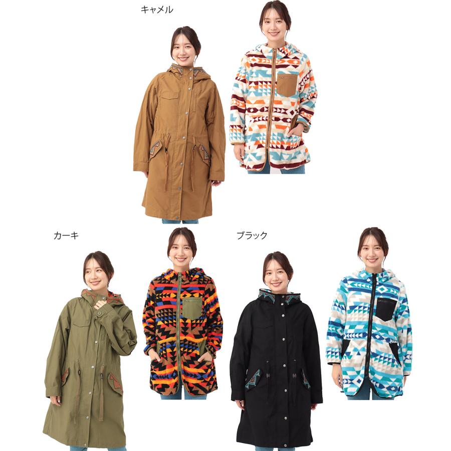 チチカカ 3WAYモッズコート / 男女兼用 M L 裏ボア フリース 秋 チチカカ 3WAYモッズコート / 男女兼用 M L 裏ボア フリース 秋