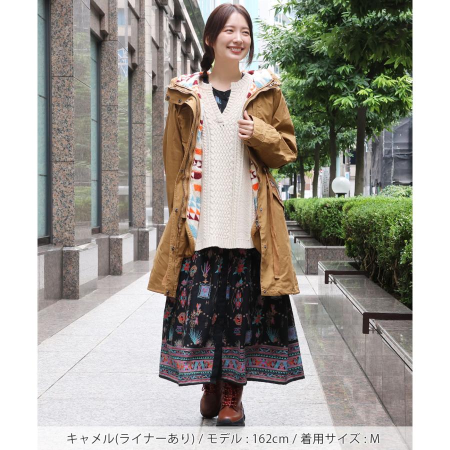 チチカカ 3WAYモッズコート / 男女兼用 M L 裏ボア フリース 秋 チチカカ 3WAYモッズコート / 男女兼用 M L 裏ボア フリース 秋