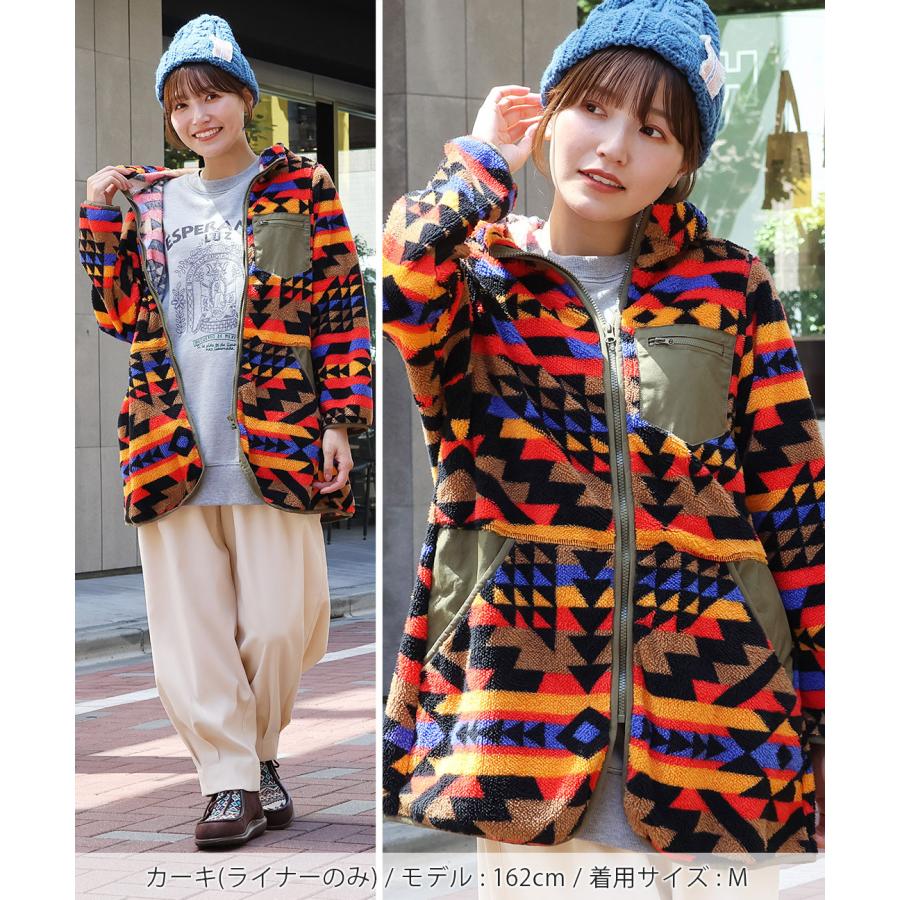 チチカカ 3WAYモッズコート / 男女兼用 M L 裏ボア フリース 秋 チチカカ 3WAYモッズコート / 男女兼用 M L 裏ボア フリース 秋