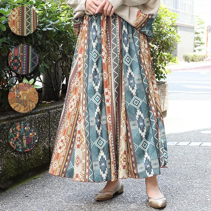 チチカカ（TITICACA） ファブリックプリントジャージースカート