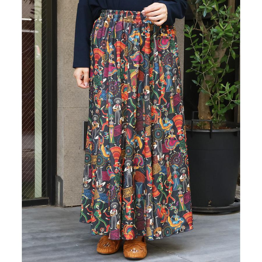 慈雨 ジウ 幾何学柄 ロングスカート ジャガード 刺繍 ウール　モードデザイン 慈雨 ジウ 幾何学柄 ロングスカート ジャガード 刺繍 ウール