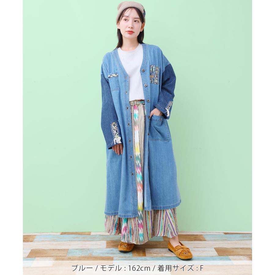 チチカカ（TITICACA） Rico メヒコデニム刺繍ロングジャケット