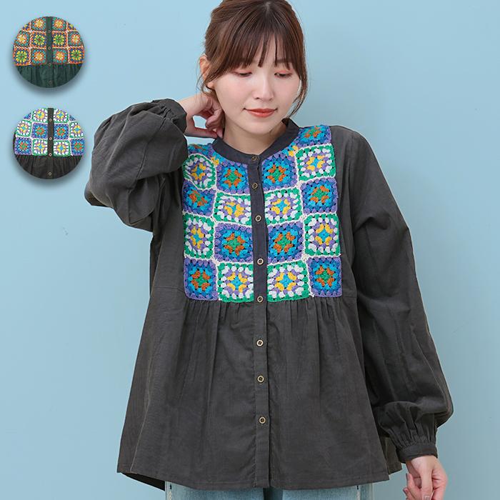 チチカカ Rico クロシェコールブラウス ／ シャツ 羽織り はおり  